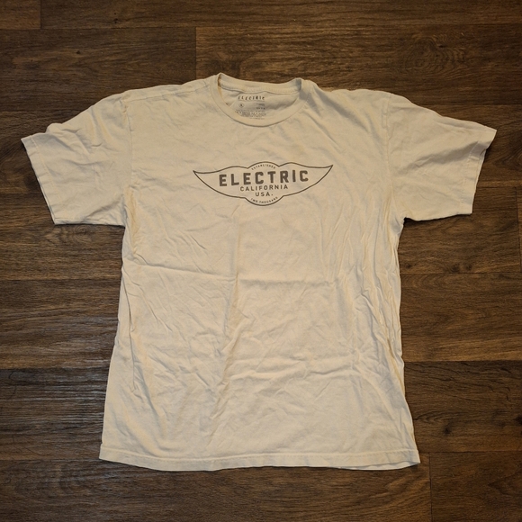 Electric Skate Surf Logo Graphic Print White T-Shirt. - Picture 3 of 8